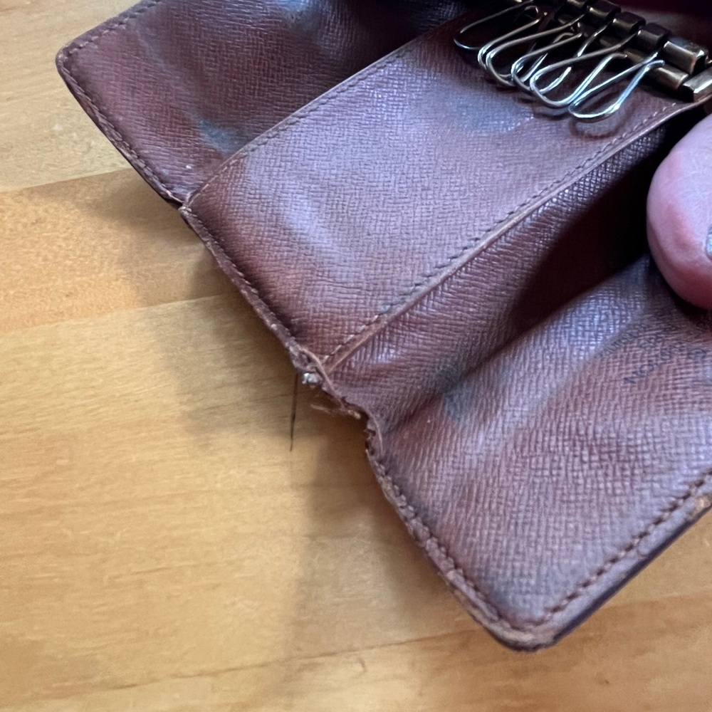 Monogram Key Holder With Gold Button - image 3